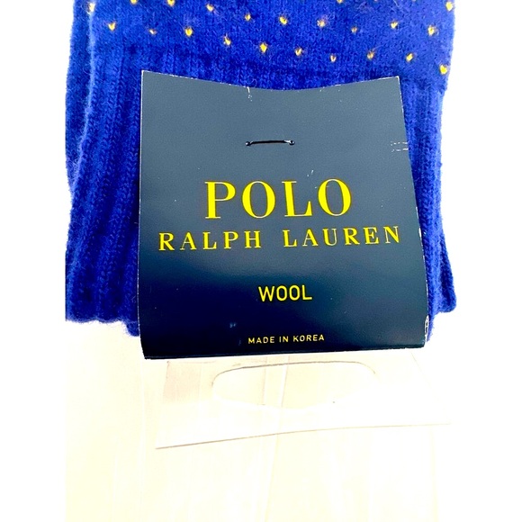 Polo Ralph Lauren Mens Navy Moose Reindeer Wool Blend Blue Socks Size 10-13 New - Picture 4 of 4